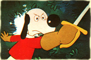 Dogtanian slashes with his sword